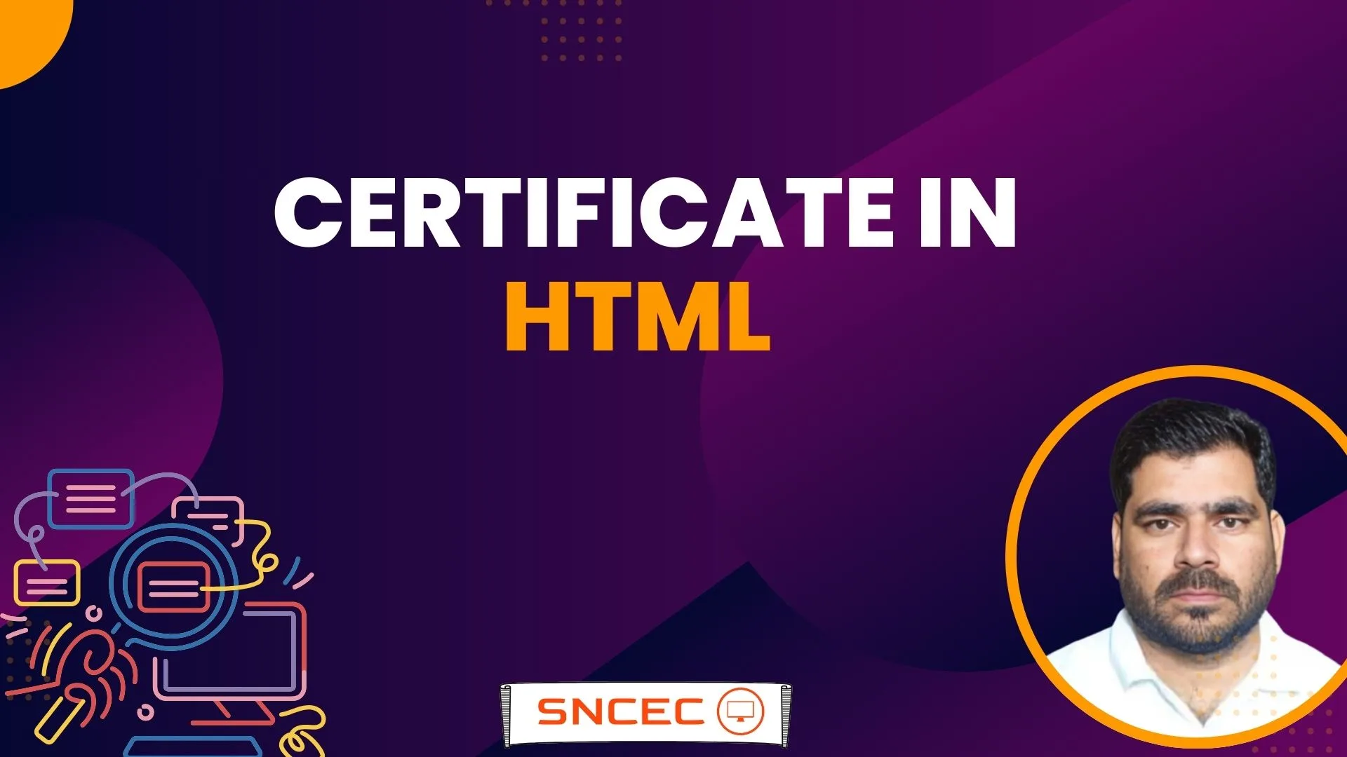 Certificate in HTML